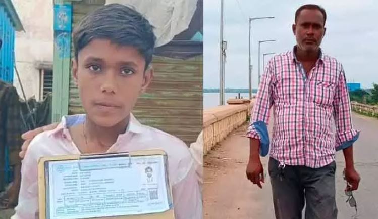 తండ్రి మరణం..కన్నీటితో పరీక్షకు కొడుకు